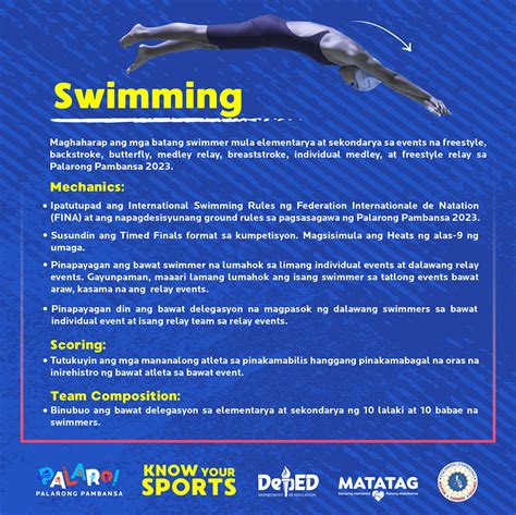 Swimming at the 2023 Palarong Pambansa .